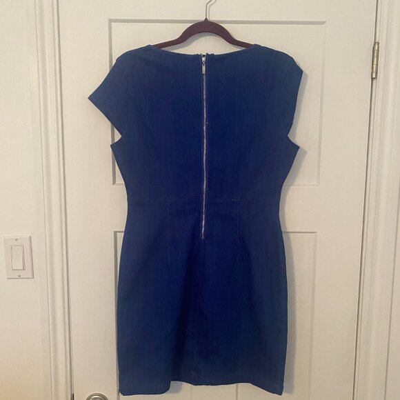 Juliana Denim Dress in Bright Blue - Picture 4 of 6